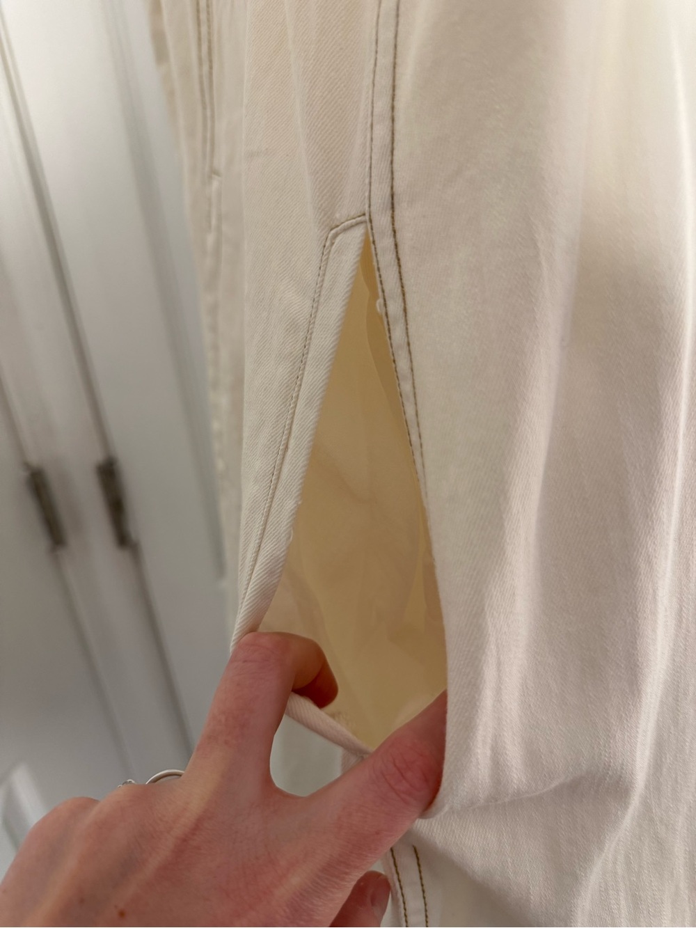 Pilcro V-Neck Ruffle Linen Mini Dress - Picture 8 of 12